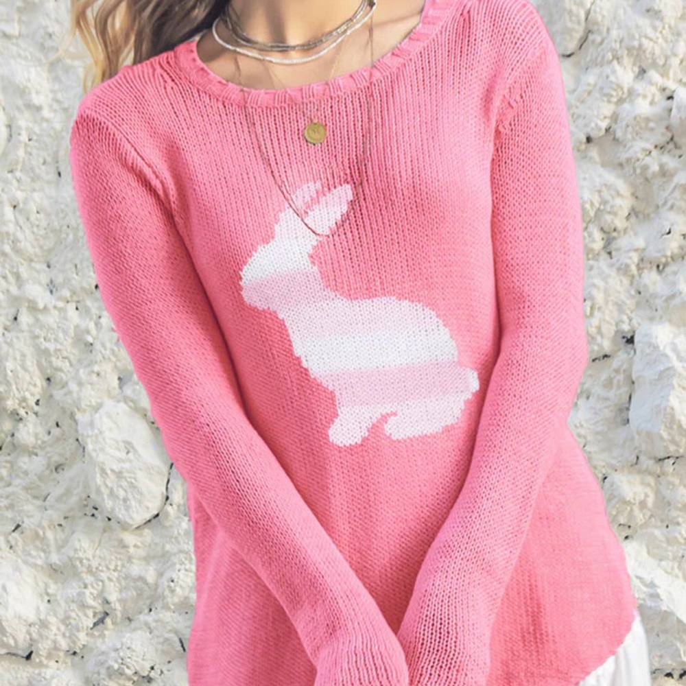 Worn once. Wooden ships bunny sweater